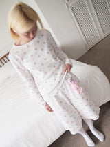MINI FLORAL WAFFLE LONG SLEEVE (IVORY)