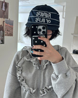 Stripe snapback ball cap
