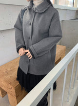 Lieun Quilting Frill Half Coat
