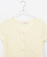 Musec Vintage Slim-Fit Layered Short Sleeve Cardigan