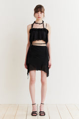 LILY SCARF TOP black