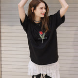 チューリップアートワークTシャツ (2color)