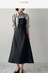 Halter Neck A-Line Long One-Piece