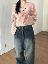 Boat Neck Knitwear (4 colors)