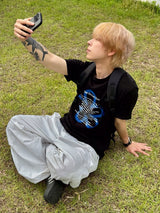 クローバーレタリングショートスリーブTシャツ 4C