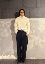High-neck half zip-up knit 5COLOR