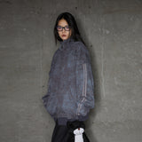 original bird rivet washed plus velvet sweater cardigan jacket