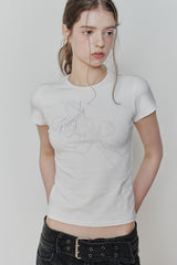 フラジャイルグラフィックTEE white