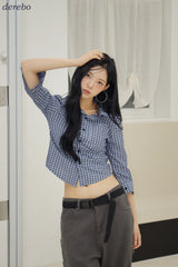 Mild Cotton Checkered Collar Shirt