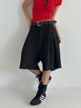 Pleddy Bermuda Tuck Half Slacks (3color)