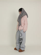 Featheryan Rouge Long Angora Cardigan