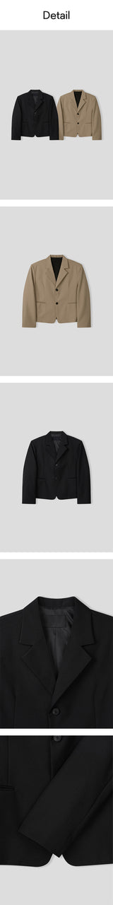 [S/F] Minimal crop blazer(2color)