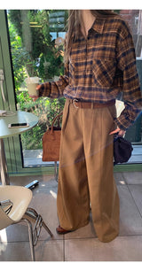 Super Pintuck Wide Cotton Pants