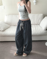 [Unisex/Summer Pants] Lev Linen Stripe Banding Pants (4 colors)