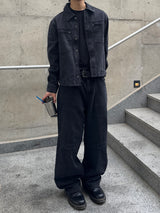 Dyeing Crop Trucker Jacket (No.851)