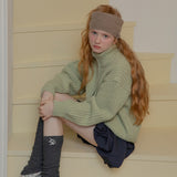 [CASHMERE 100%] カシミヤベーシックヘアバンド (BROWN)