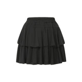 SAHARA LEOPARD CROSS TIERED SKIRT (2Color)