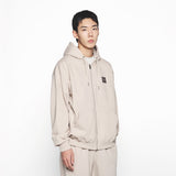 25SS BOX BASIC LOGO HOODIE ZIP UP ESSENTIAL BEIGE