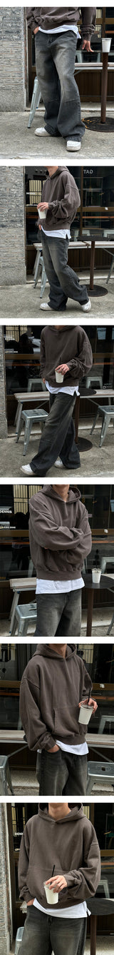 [UNISEX]ダークブラックワイドデニムパンツ