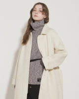WOOL BALMACAAN COAT [IVORY]