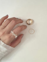 [4 set] summer beads layered ring set / bold summer ring