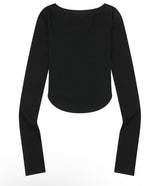 VERION STRAP RIBBON LONG SLEEVE T (4COLOR)