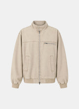 Pigment Washed Stand-Neck Blouson