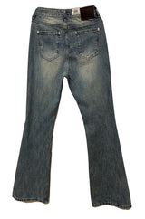 COFFEE BEAN LOOSE-FIT SEMI-WIDE YELLOW LIGHT BLUE BOOTCUT