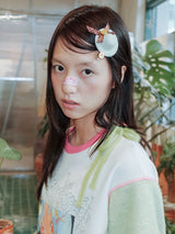 UnsocialNight オリジナル Little Hat リボン3色 スウィートヘアクリップ
