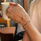 Dream Catcher, single line bracelet_April Birthstone