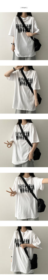 Dupe ペイント ボックスフィット 半袖Tシャツ