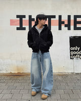 Brush denim pants