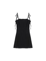 レースフリルミニドレス (Black)