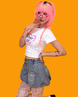 ボリュームデニムスカート (2color)