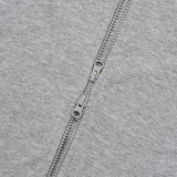 WORDING APPLIQUE HOODIE ZIP UP [MELANGE GRAY]