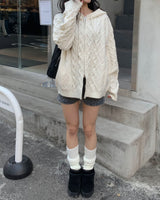 Meld knit hood jumper