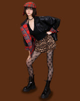 leopard kangkang cake shorts