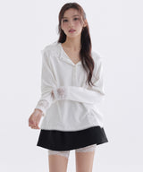 SNOWFLAKE LACE HOODED T-SHIRT_TT6S212IV