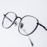 Knouun Round titanium glasses CODE. 102. B Navy