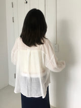 エアリー シェル シースルー シャツ(7c)
