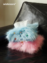 Cute diy plush puppy tissue bag