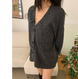 Melo Big Pocket Loose Fit Knit Cardigan