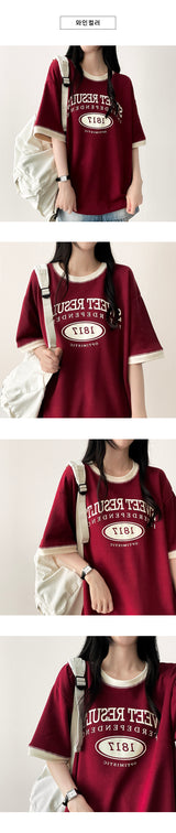 weat coloring short-sleeved T-shirt