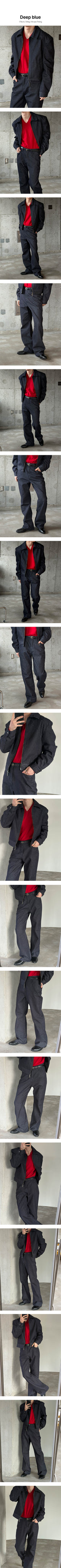 Herringbone denim crop jacket(2color)