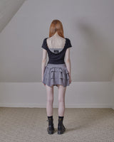 vintage lace bra top / gray