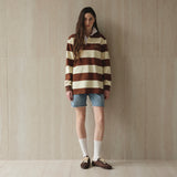 Striped Rugby Shirt_Brown