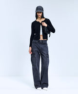 85-VIVAJ014 Light Crop Knitwear Cardigan 6color