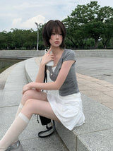 Nose Pocket Training Flare Mini Skirt