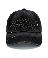 WASHED DENIM CROSS STAR CAP