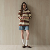 Striped Rugby Shirt_Brown